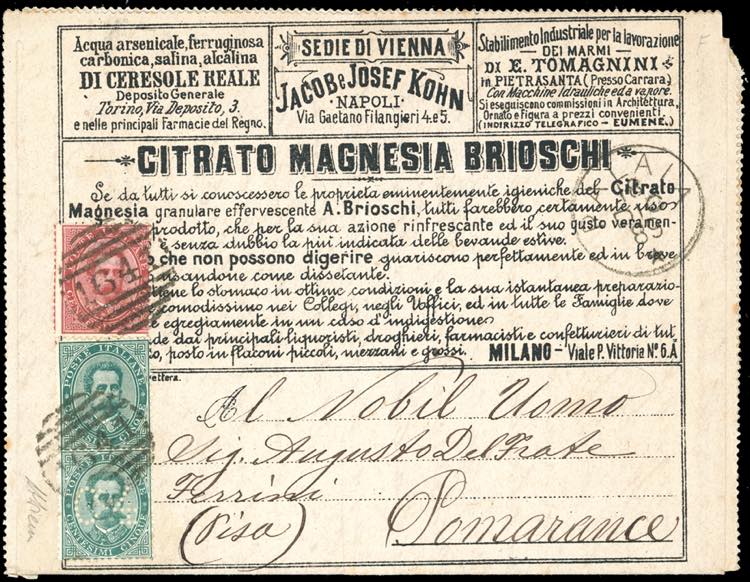 FRANCALETTERE 1889 - 4 cent. su 5 ... 