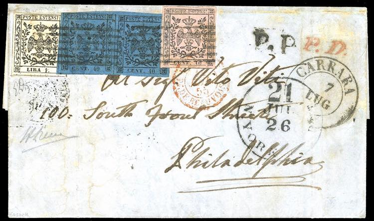 1855 - 1 lira bianco, punto dopo ... 