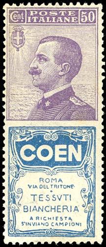1924 - 50 cent. Coen (10), nuovo, ... 