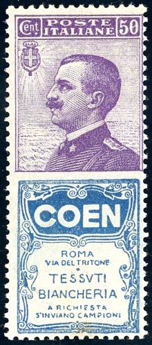 1924 - 50 cent. Coen (10), nuovo, ... 