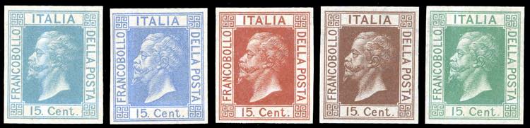 1864 - 15 cent. Bigola, cinque ... 
