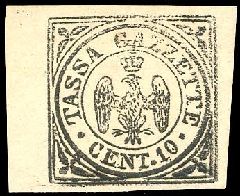 1859 - 10 cent. nero Aquilotto ... 