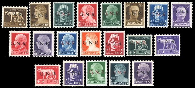 1944 - Soprastampati G.N.R., ... 