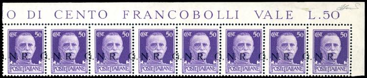 1943 - 50 cent. soprastampa G.N.R. ... 