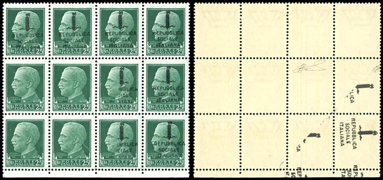 1944 - 25 cent. soprastampato, ... 