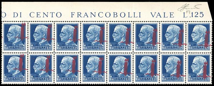 1944 - 1,25 lire con soprastampa ... 