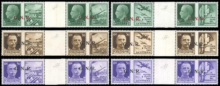 1944 - Soprastampati G.N.R. di ... 
