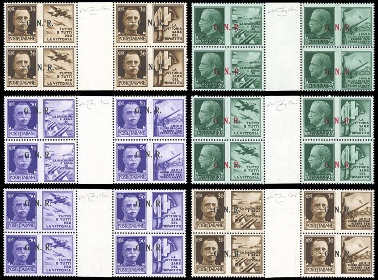 1944 - Soprastampati G.N.R. di ... 