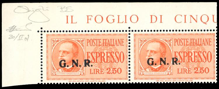 1943 - 2,50 lire, soprastampa ... 