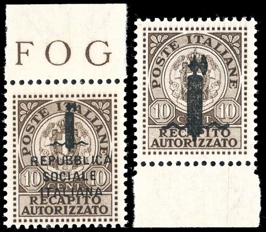 1944 - Soprastampati, non emessi ... 