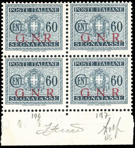 1943 - 60 cent. soprastampa G.N.R. ... 