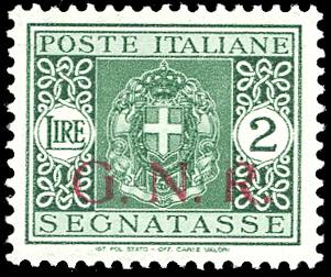 1943 - 2 lire, soprastampa G.N.R. ... 