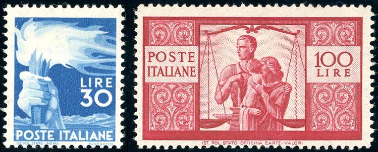 1945 - 30 lire e 100 lire ... 