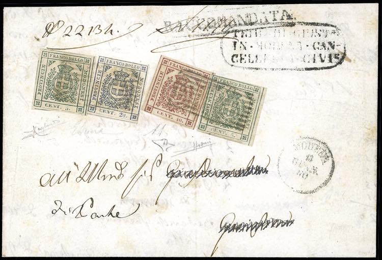 1860 - 5 cent. verde, due ... 