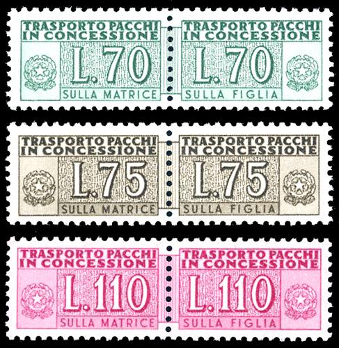 1955/66 - 70 lire, 75 lire e 110 ... 