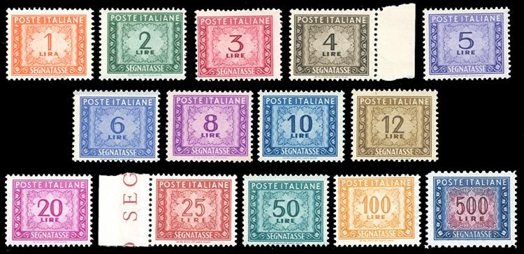 1947/54 - Filigrana ruota, serie ... 