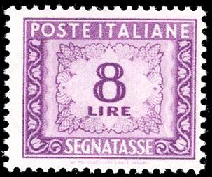 1947 - 8 lire, filigrana ruota del ... 