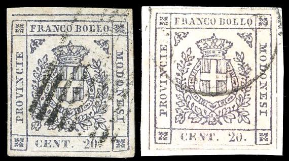 1859 - 20 cent. lilla grigio ... 