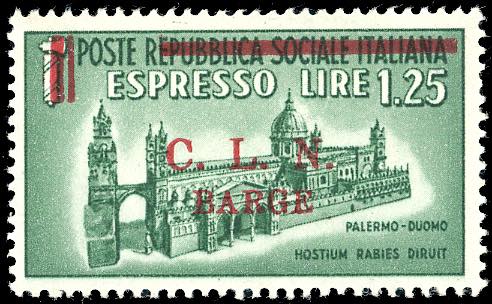 BARGE 1945 - 1,25 lire espresso ... 
