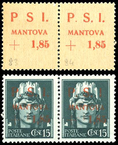 MANTOVA 1945 - 1,85 lire + 15 ... 