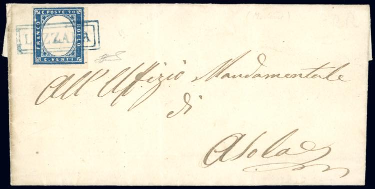 LUZZARA, cartella in azzurro punti ... 