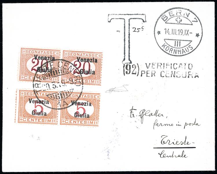 VENEZIA GIULIA SEGNATASSE 1919 - 5 ... 