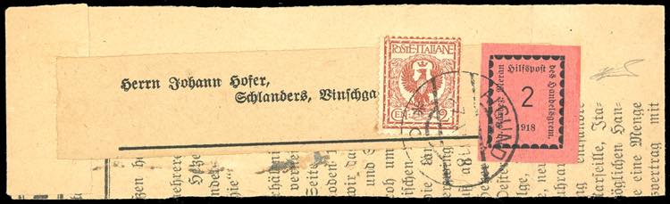 MERANO 1918 - 2 h. rosa (1), ... 