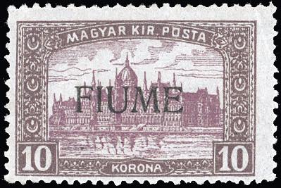 FIUME 1918 - 10 k. Veduta, ... 