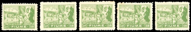 FIUME 1919 - 50 cent. Allegoria, ... 