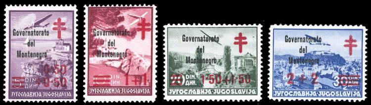 MONTENEGRO 1942 - Croce Rossa, ... 