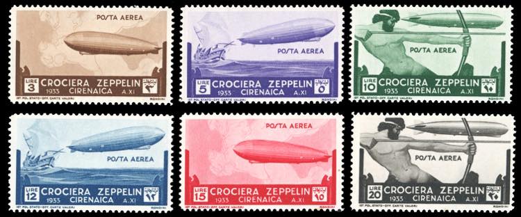 POSTA AEREA 1933 - Zeppelin, serie ... 