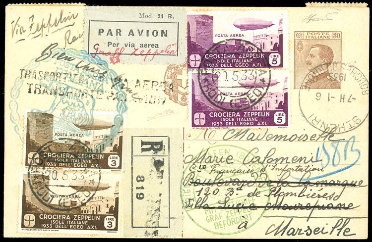 POSTA AEREA 1933 - 3 lire, due ... 