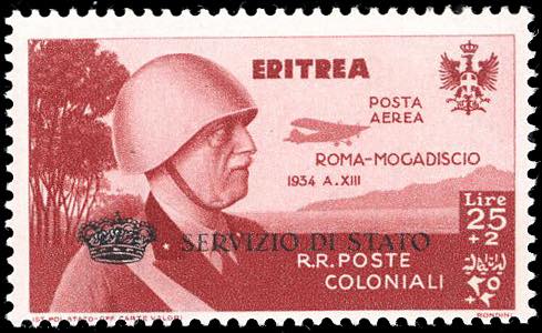 SERVIZIO AEREO 1934 - 25 + 2 lire ... 