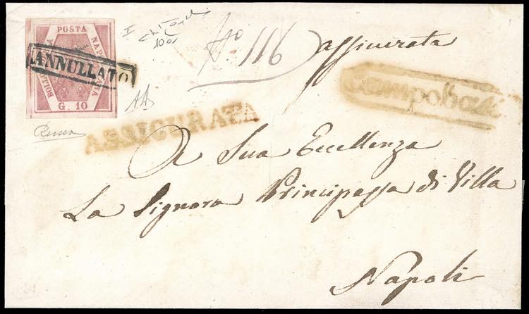 1859 - 10 grana rosa lillaceo, I ... 