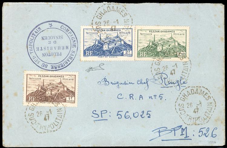 FEZZAN E GHADAMES 1947 - 1 fr., ... 