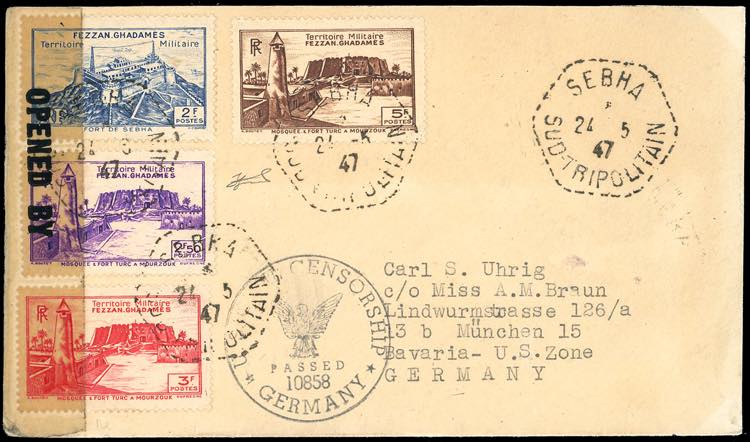 FEZZAN E GHADAMES 1947 - 2fr., ... 