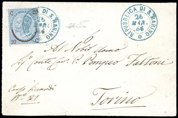 1866 - 20 cent. su 15 cent. Ferro ... 