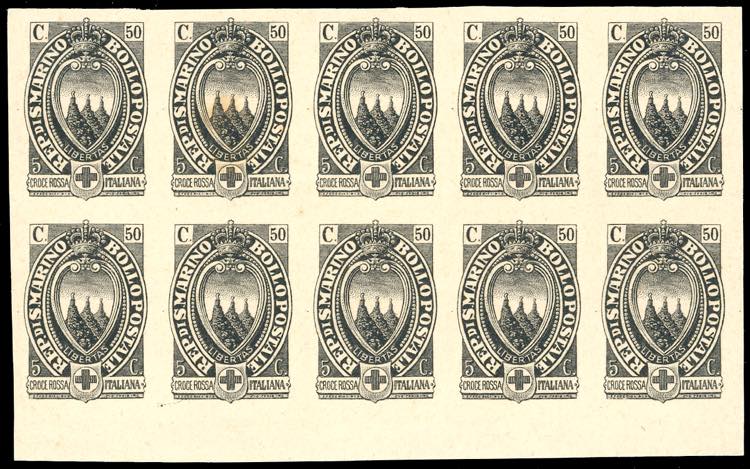 1923 - 50 + 5 cent. Croce Rossa ... 