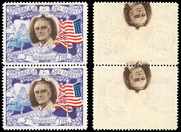 1947 - 5 lire Roosvelt, stampa ... 