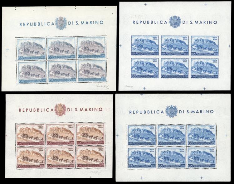 1949/51 - UPU, i quattro foglietti ... 
