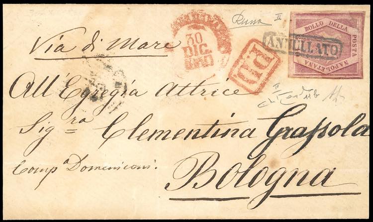 1860 - 10 grana carminio vivo, II ... 