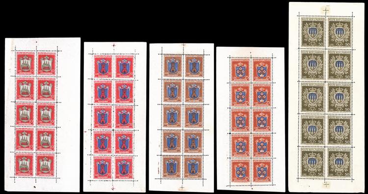 1945/46 - Stemmi, minifogli, serie ... 