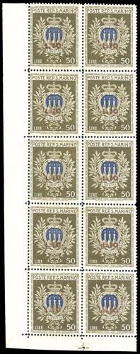 1946 - 10 lire su 50 lire Pro ... 