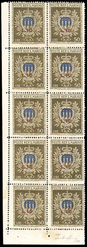 1946 - 10 lire su 50 lire Pro ... 