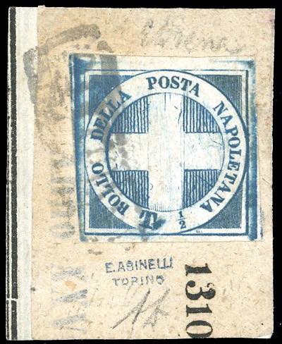 1860 - 1/2 tornese azzurro cupo ... 