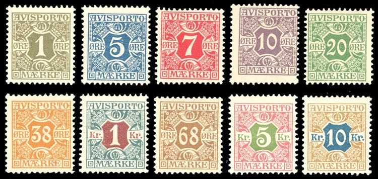 DANIMARCA FRANCOBOLLI PER GIORNALI ... 