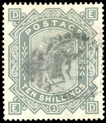 GRAN BRETAGNA 1883 - 10 s. grigio, ... 