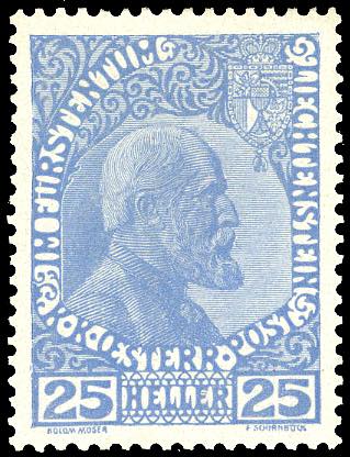 LIECHTENSTEIN 1916 - 25 h. ... 