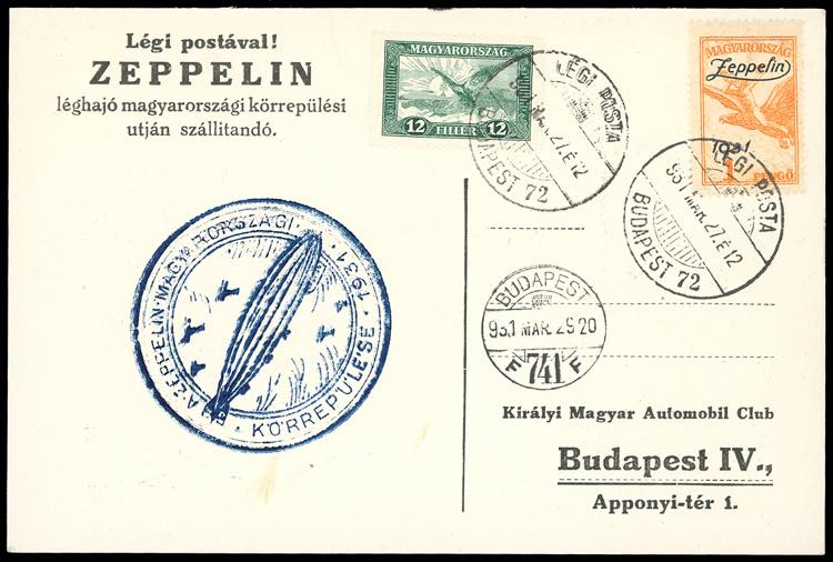 UNGHERIA POSTA AEREA 1931 - 1 p. ... 