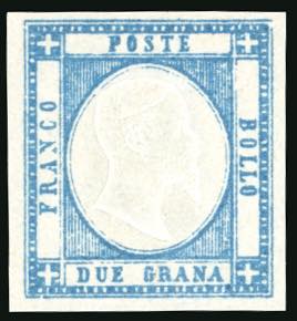 1861 - 2 grana celeste (20a), ... 